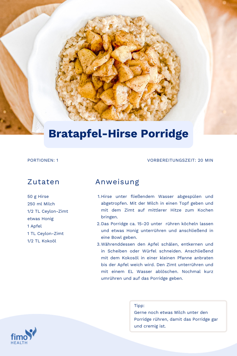 Bratapfel-Hirse Porridge