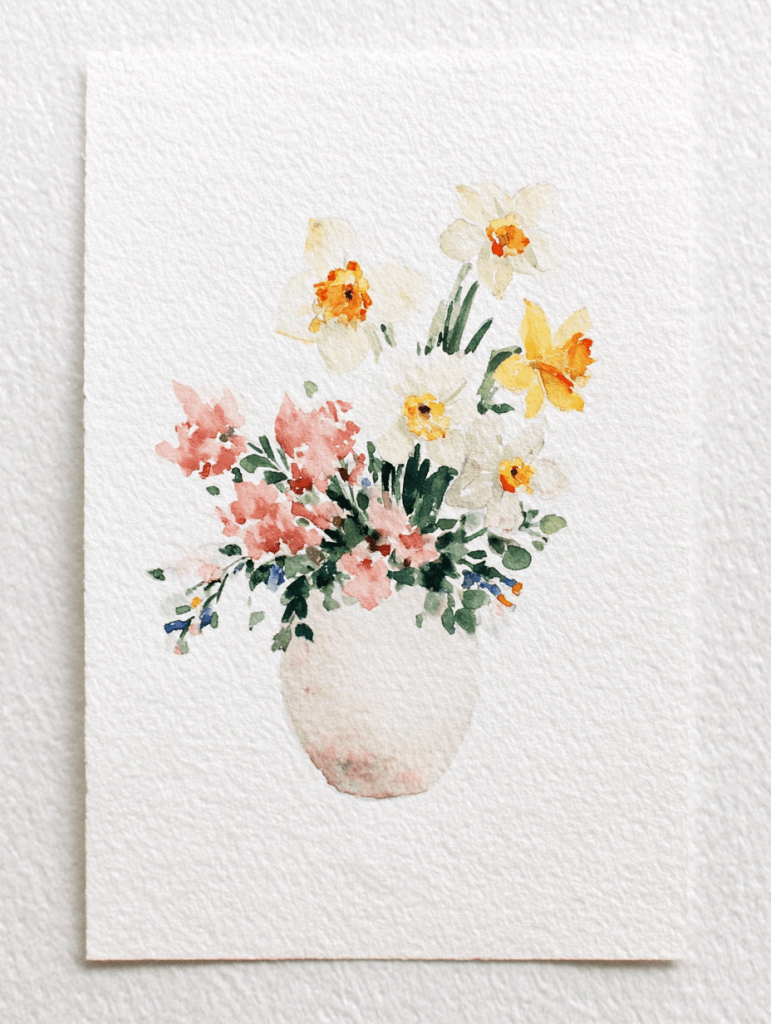 10 простых идей для весенней акварельной живописи для начинающих 89