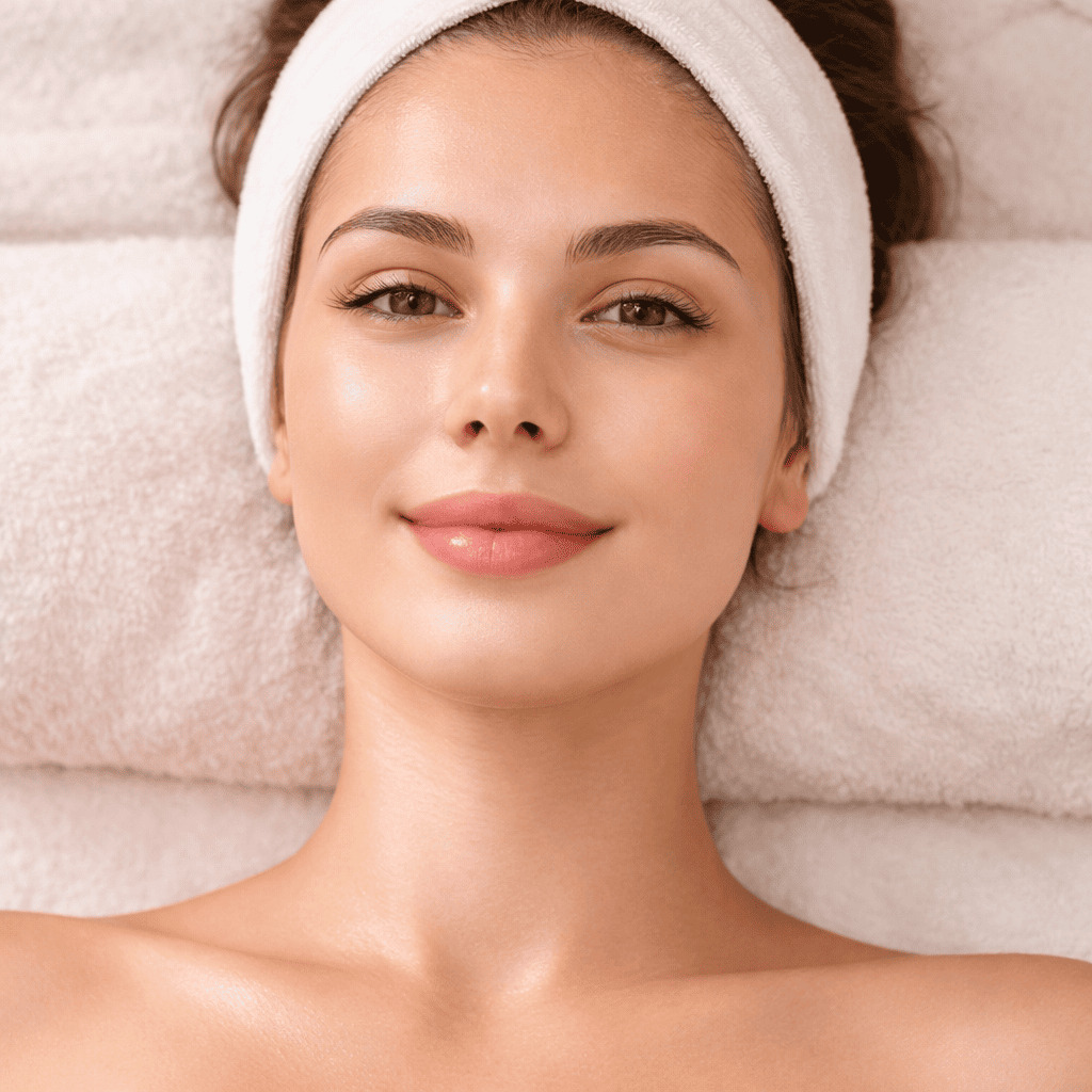 После массажа лица