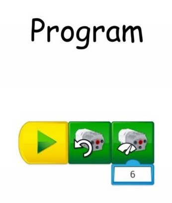 Программа для модели «Дракон» в блоках WeDo 2.0