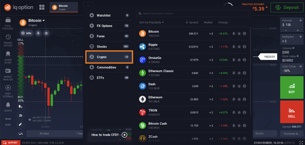 iq option crypto