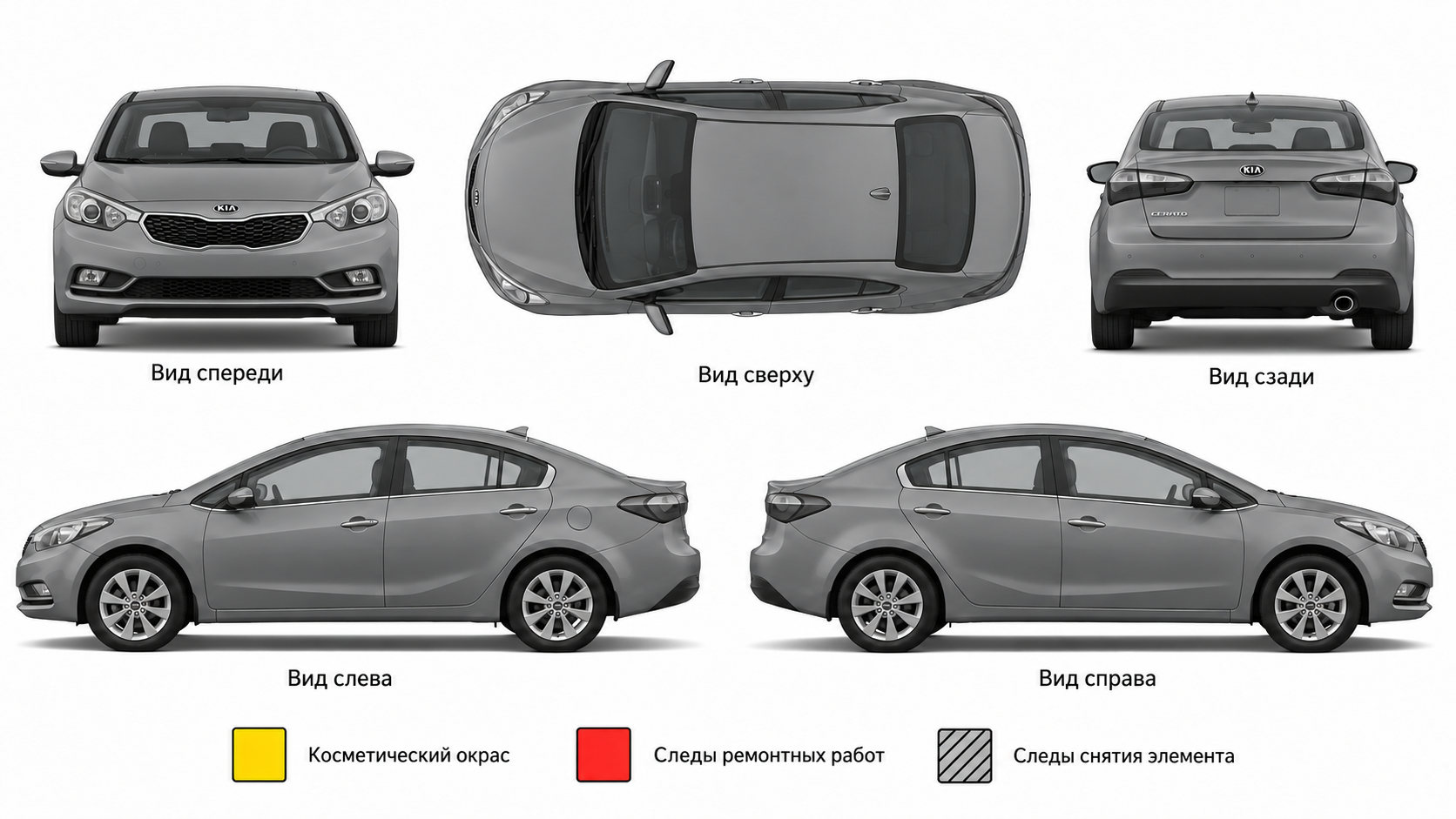 Карта ЛКП Kia Cerato