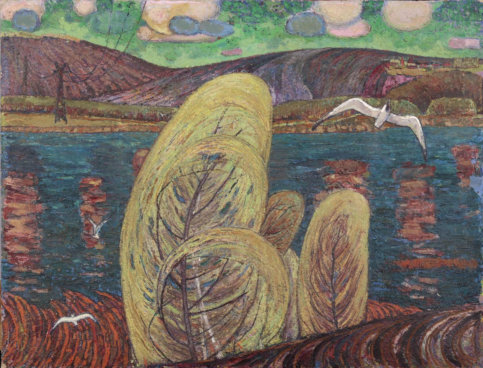 Пейзаж с чайками. 1960-е
