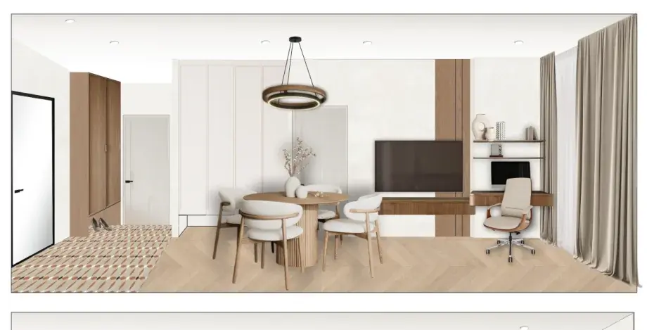 Концептуальный дизайн-проект квартиры — интерьерные материалы, мебель и коллажи G24концепт