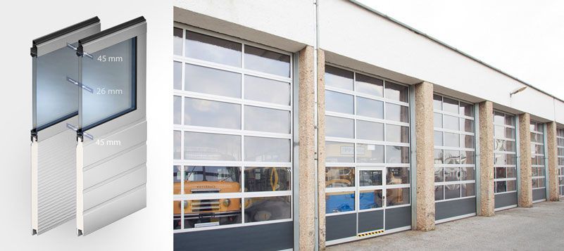 полотно панорамных ворот АЛПС