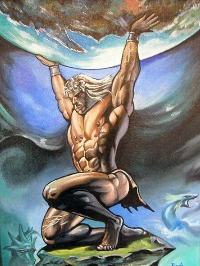 Какой титан держал небесный свод на плечах. Атлант держит Небесный свод Геракл. Бог Атлант (Титан). Геракл и Атлант.