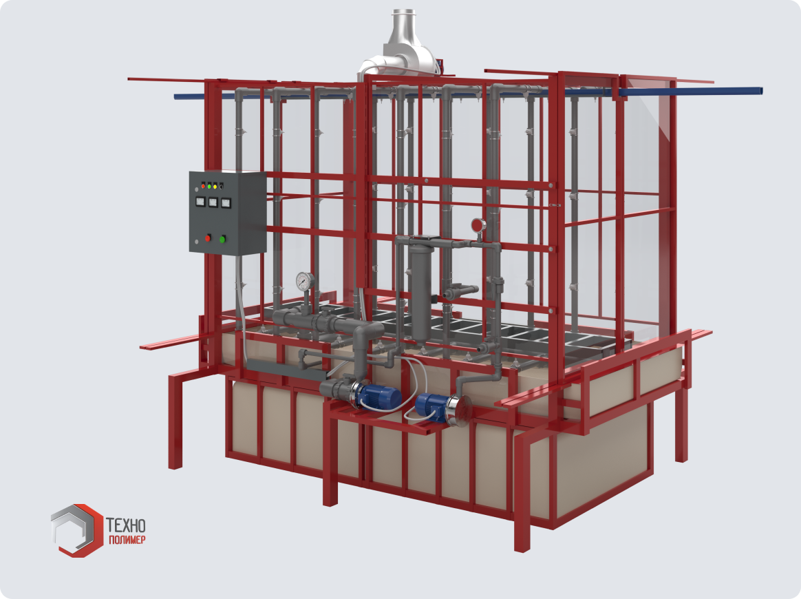 Агрегаты химической подготовки поверхности, ванны окунания, рассчитать  стоимость | ТехноПолимер