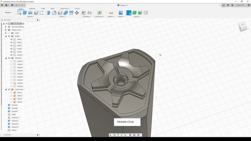 Как во fusion 360 тело перенести в другой проект