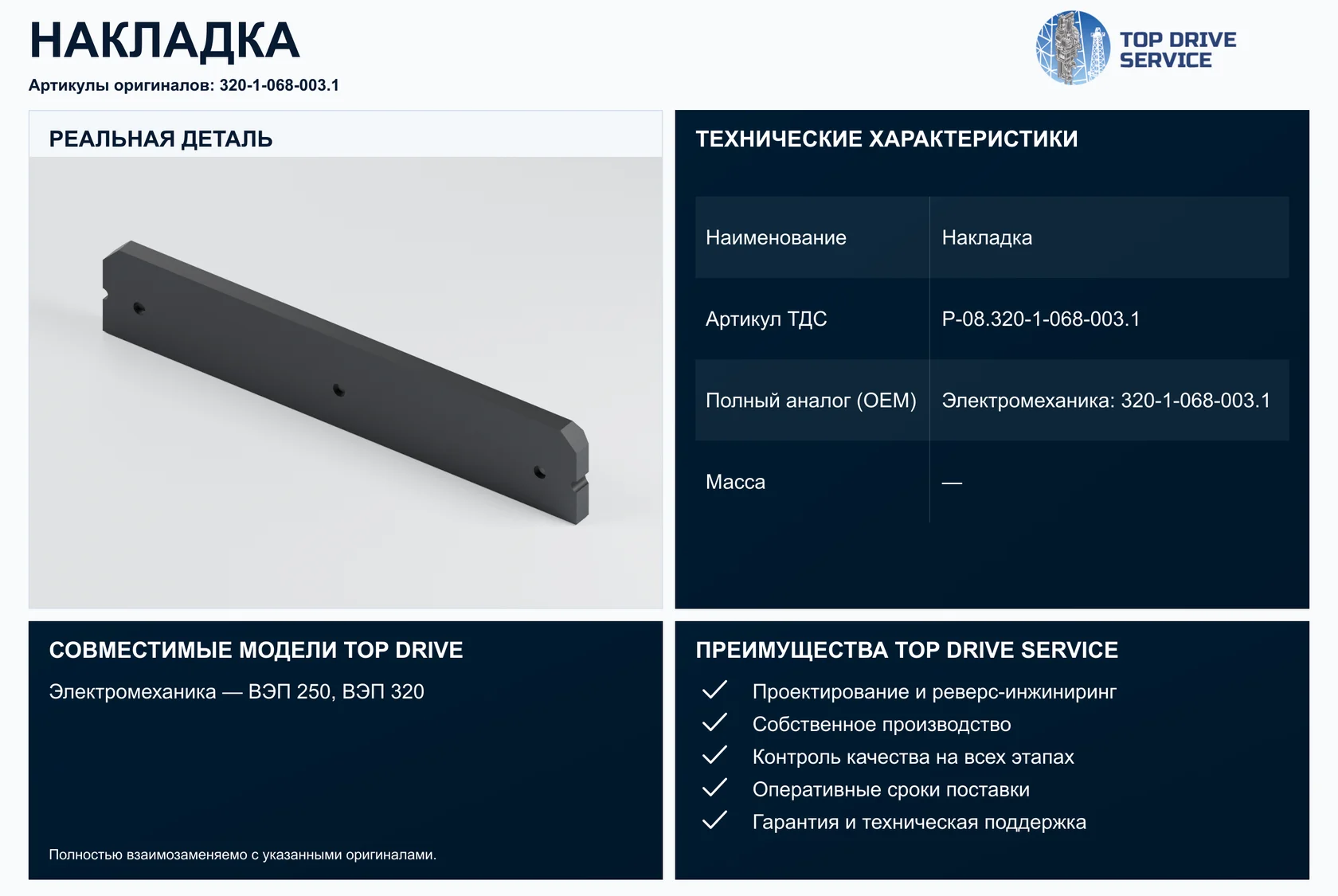 Накладка — OEM 320-1-068-003.1