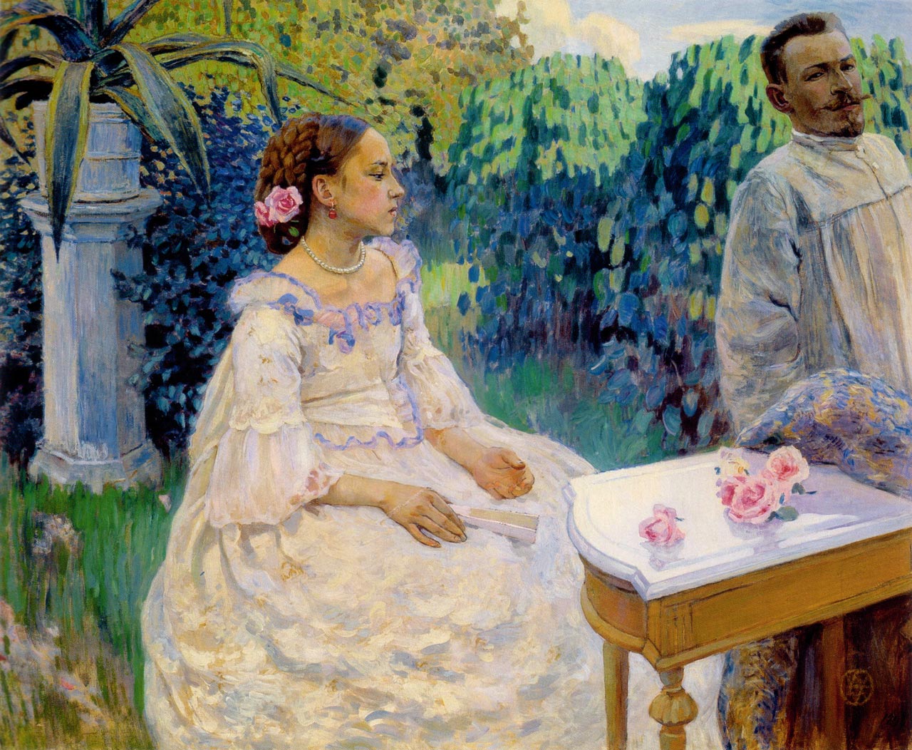 Виктор Борисов-Мусатов. Автопортрет с сестрой. 1898. Русский музей