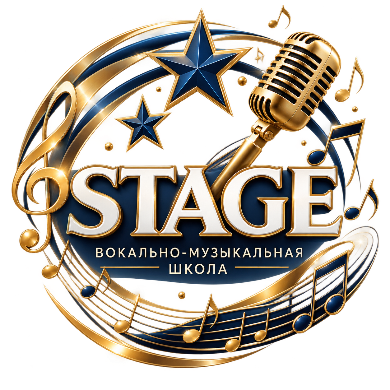Логотип вокально-музыкальной школы Stage