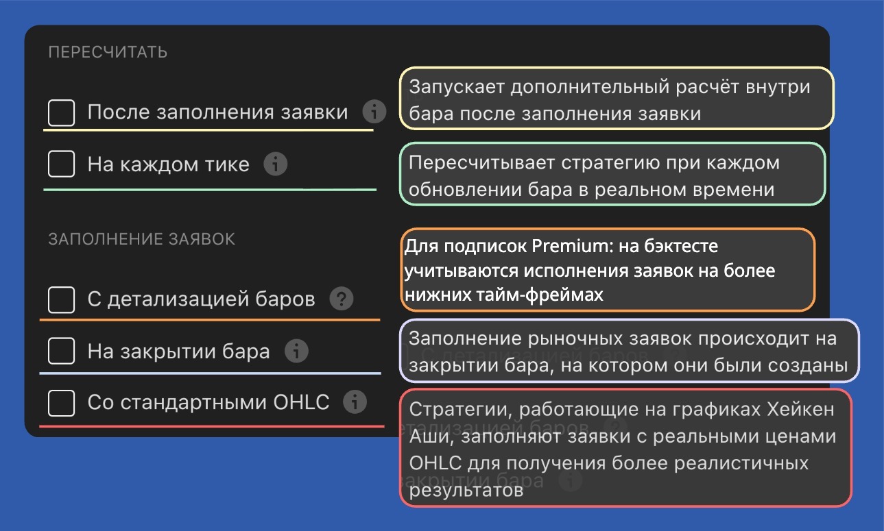 Расчёт заявок