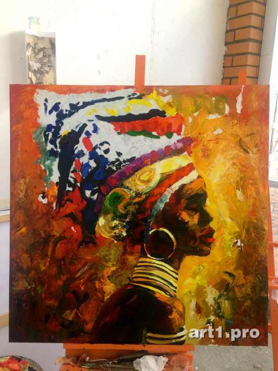 африканка картина маслом, большие картины, картины на заказ