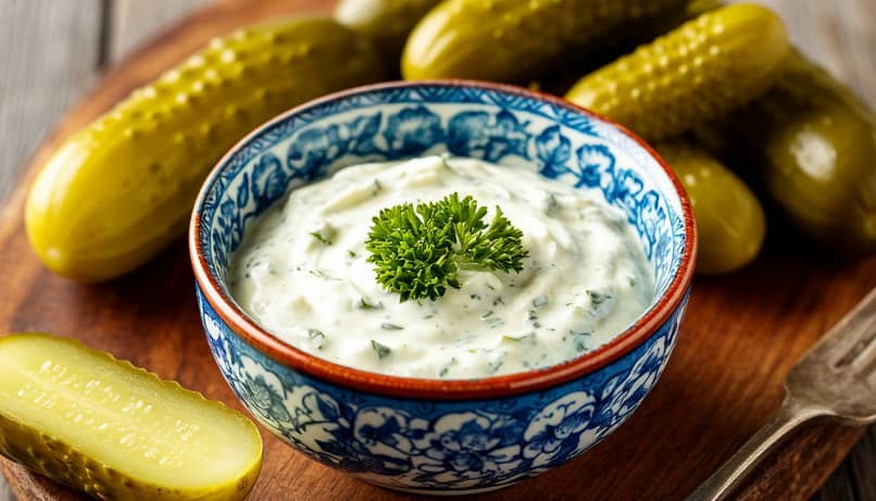 Соус «Тартар» с солёными (маринованными) огурцами