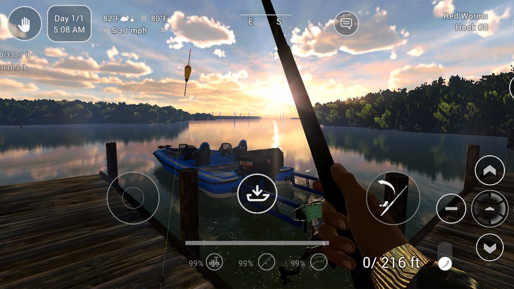 Fishing Planet: симулятор рыбалки, вид на озеро от первого лица