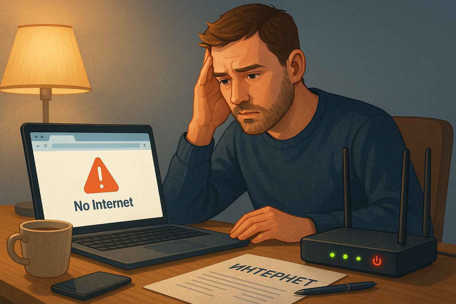 Оплатил интернет, а он не работает