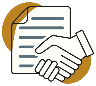 документ и рукопожатие