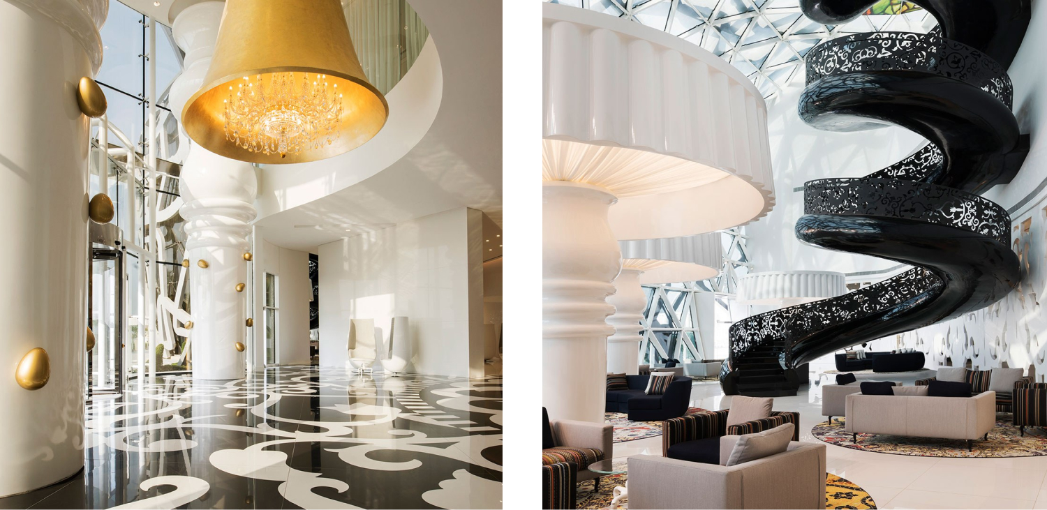 гостиница Mondrian дизайн интерьера