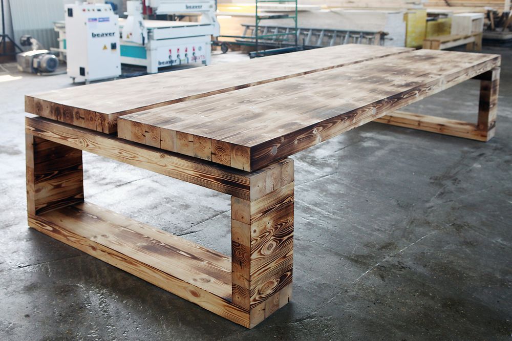 Project table. Стол из досок. Стол из бруса. Деревянный стол из бруса. Столик из брусков.