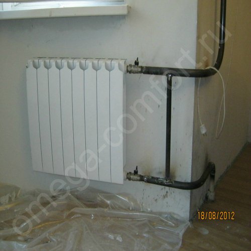 Перенос радиатора отопления на балкон | Перенос батарей на лоджию от ...