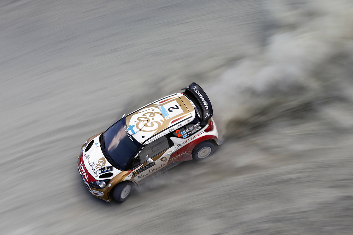 Микко Хирвонен и Ярмо Лехтинен, Citroen DS3 WRC, ралли «Акрополис» 2013