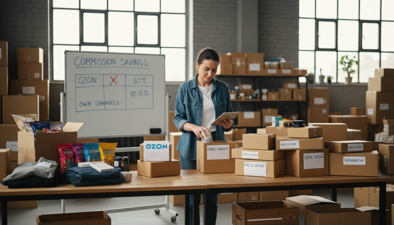 Комиссии Ozon 50%: как селлеры законно сокращают потери через собственные каналы продаж