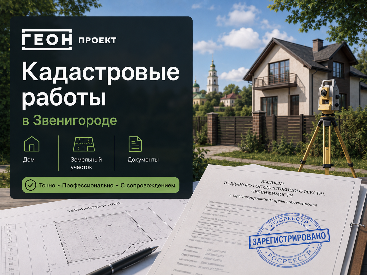 Кадастровые работы в Звенигороде: документы для дома и участка