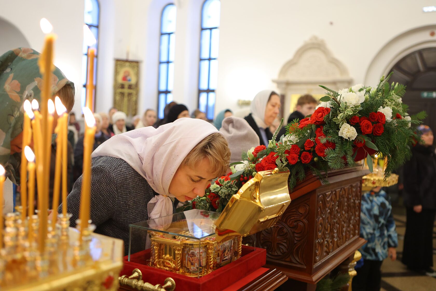 Принесение мощей великомученика Георгия Победоносца в Георгиевский храм  пос. Жилино