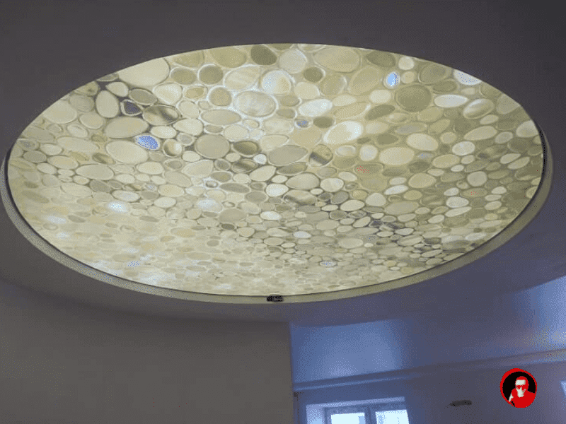 3Д потолок с подсветкой через полотно. Фотопечать.