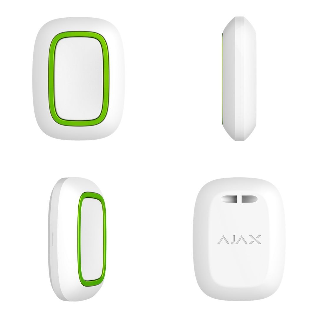 Кнопкой smart. Ajax button тревожная кнопка. Беспроводная тревожная кнопка Ajax button белая. Ajax Double button (White) тревожная кнопка. Пульт Ду Ajax button (белый).