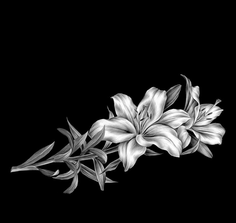 гравировка цветов на памятнике