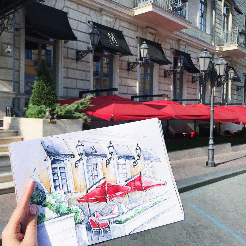 городской скетчинг в Одессе