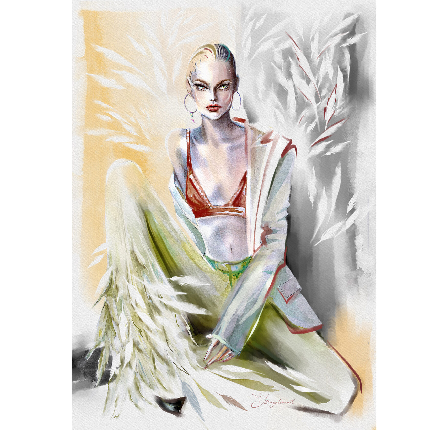 графическая иллюстрация, Fashion-иллюстрация, акварель, модная иллюстрация, fashion-художник Москва, fashion иллюстратор Москва