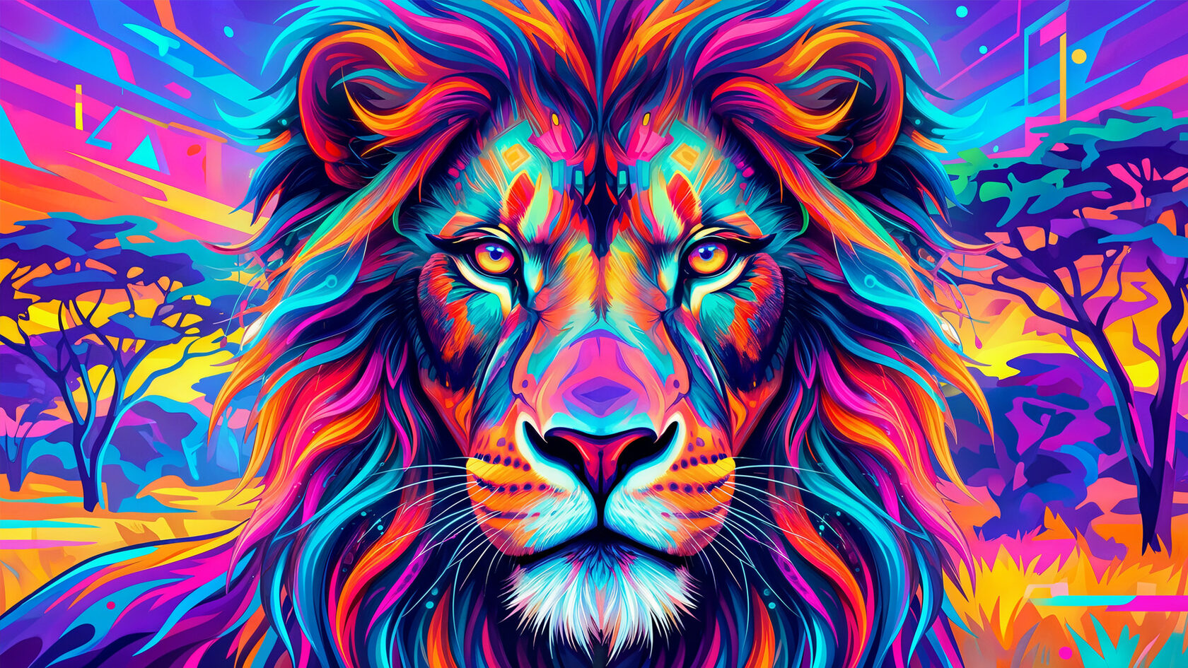 Лев — графический стиль