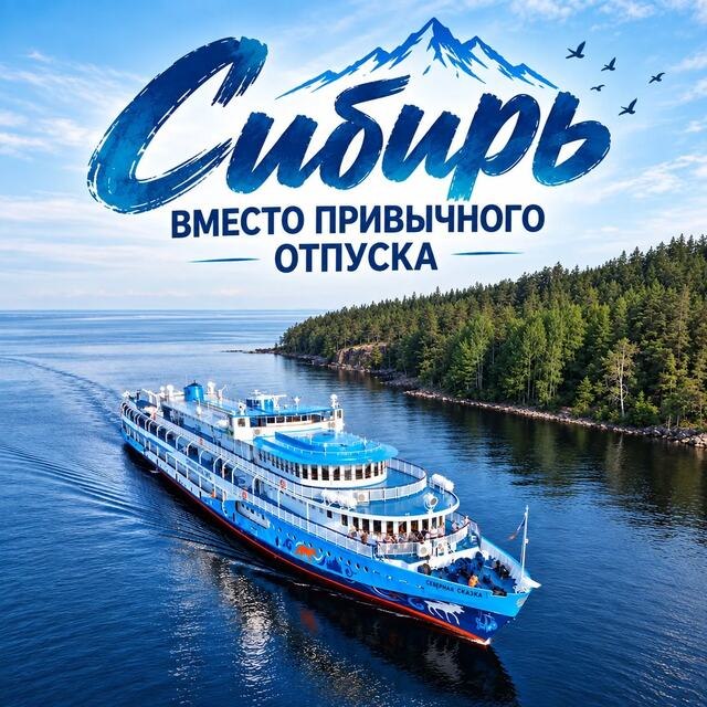 Теплоход «Северная сказка» на сибирской реке