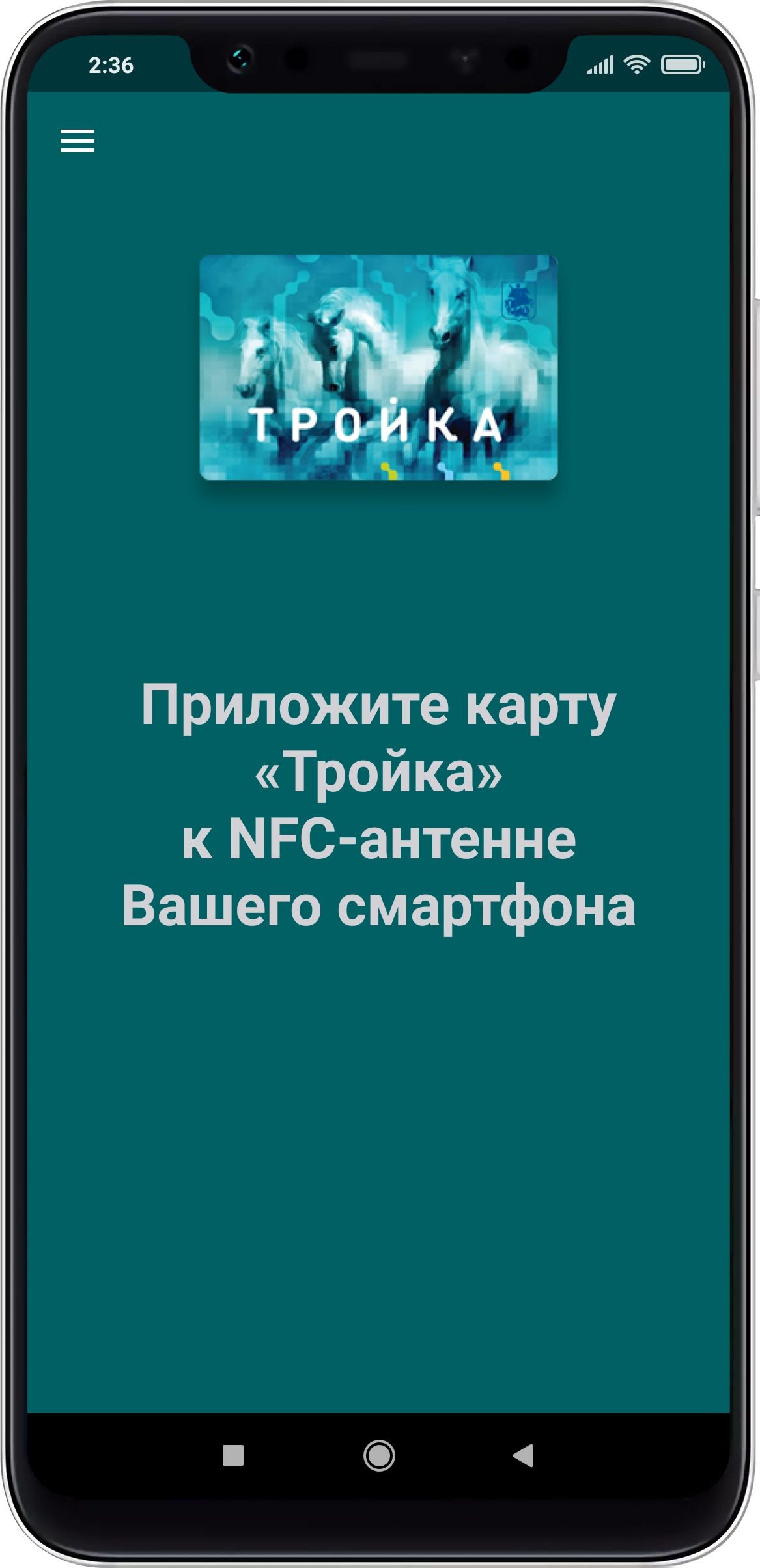 Тройка. Пополнение и проверка