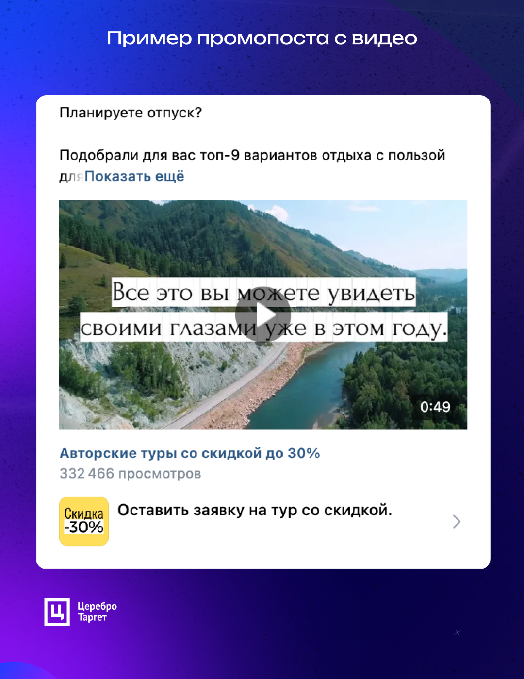 КЕЙС: 8 725 заявок по 547 рублей на авторские туры по РФ и миру через  таргет ВК