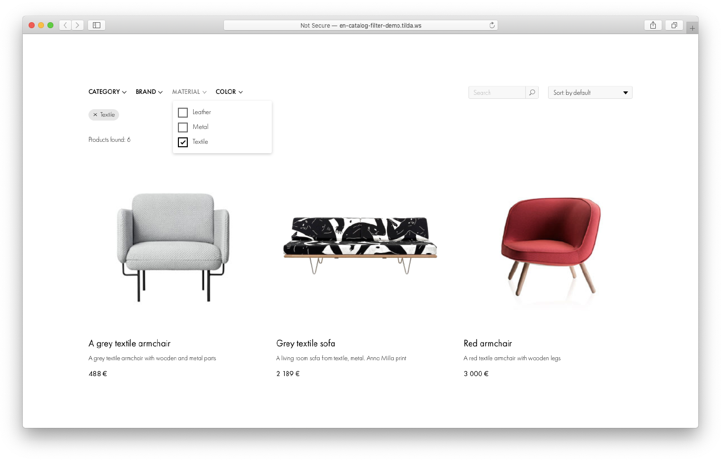 Tilda Product Catalog
