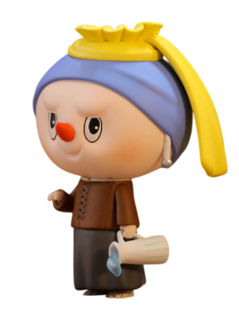 Labubu Art Series Girl with a peart erring