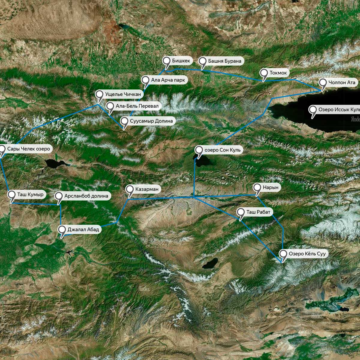 кыргызстан карта фото