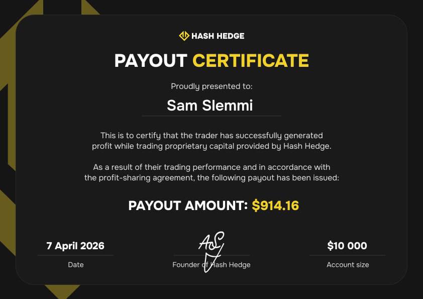 Сертификат выплаты участника Hash Hedge