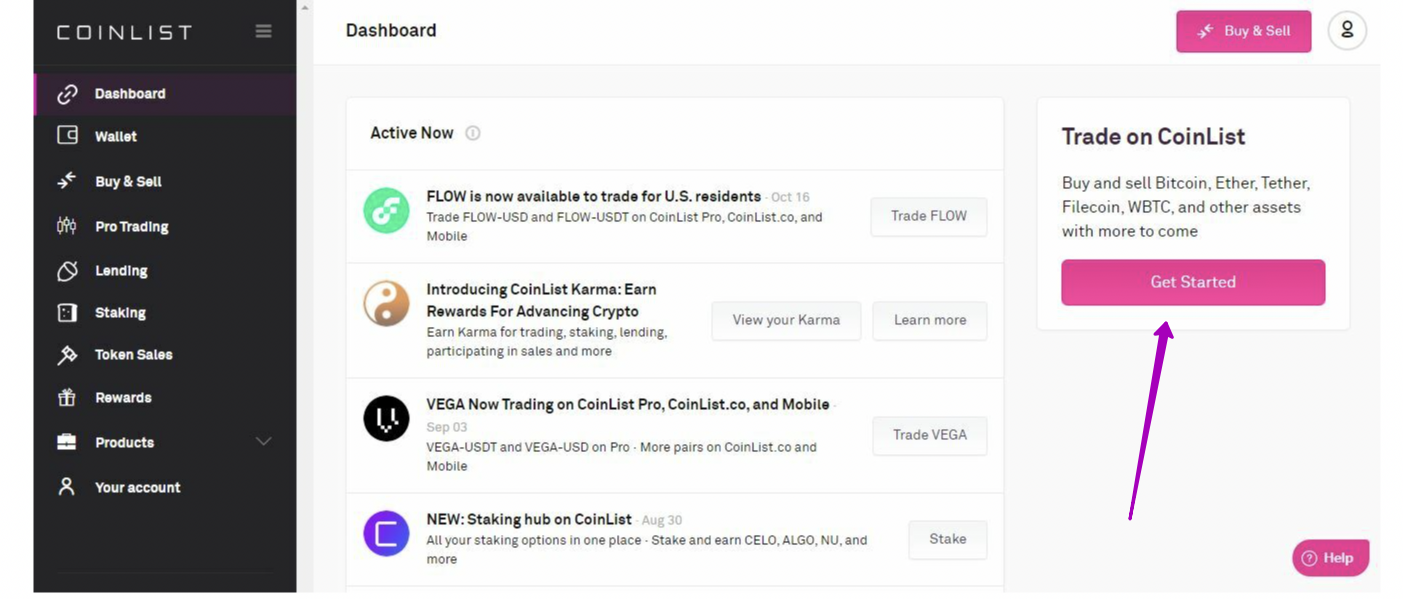 Верификация Coinlist
