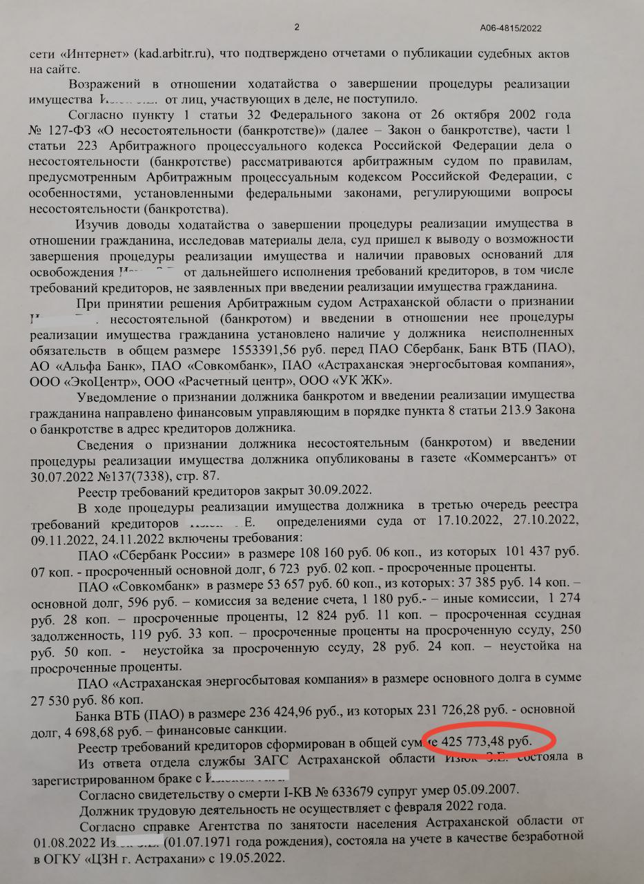 Банкротство. Снятие арестов. Списание кредитов и долгов. Защита от  приставов, коллекторов и банков в Астрахани