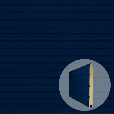 Гаражные секционные ворота цвет синий