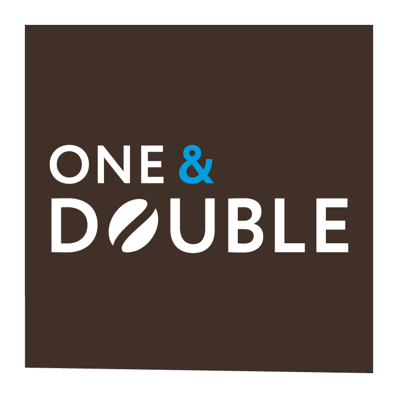 Слайд оне. One and Double кофейня. Ван Дабл кофе. One Double логотип. One Double Coffee логотип.