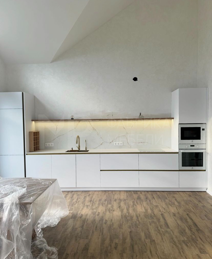 прямая кухня в скандинавском стиле