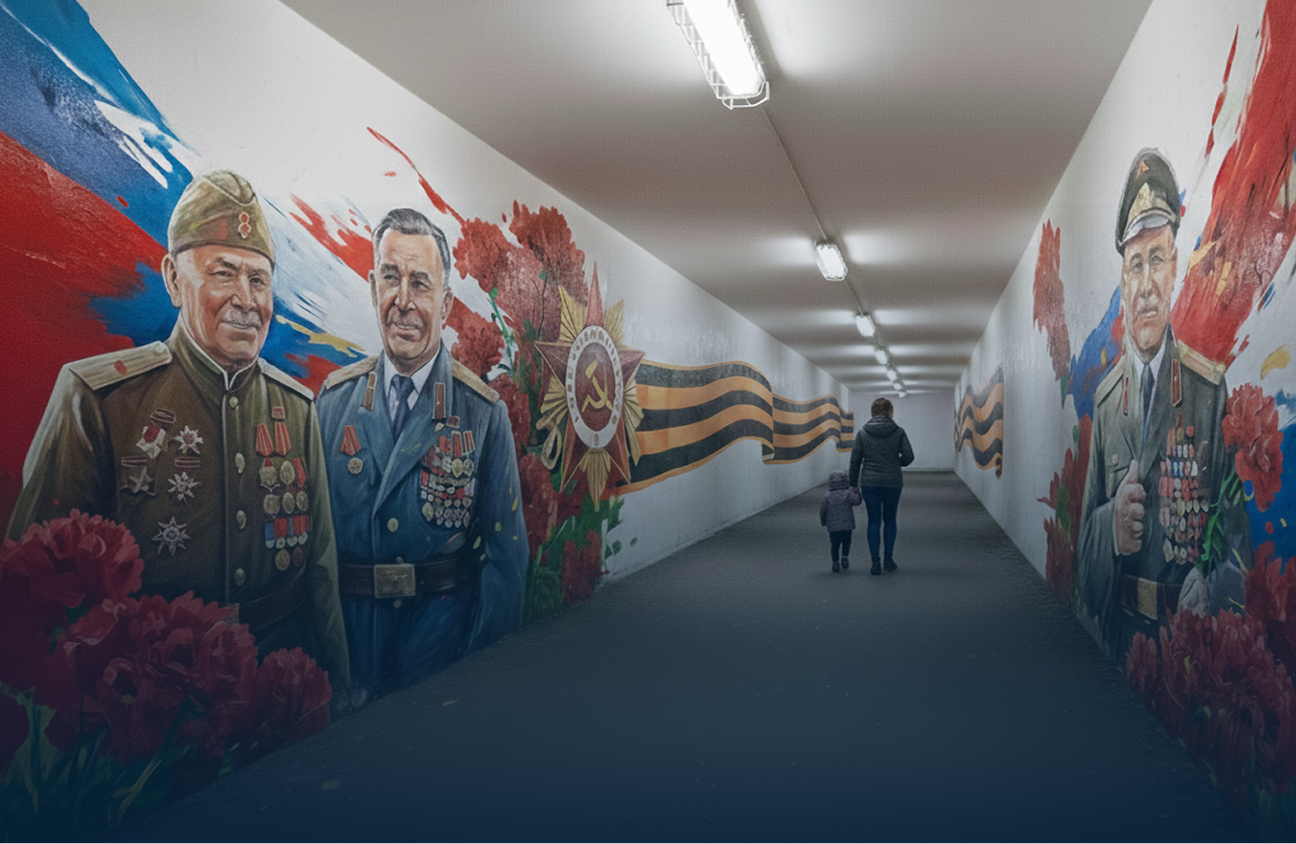 Арт оформление художником граффити подземного перехода