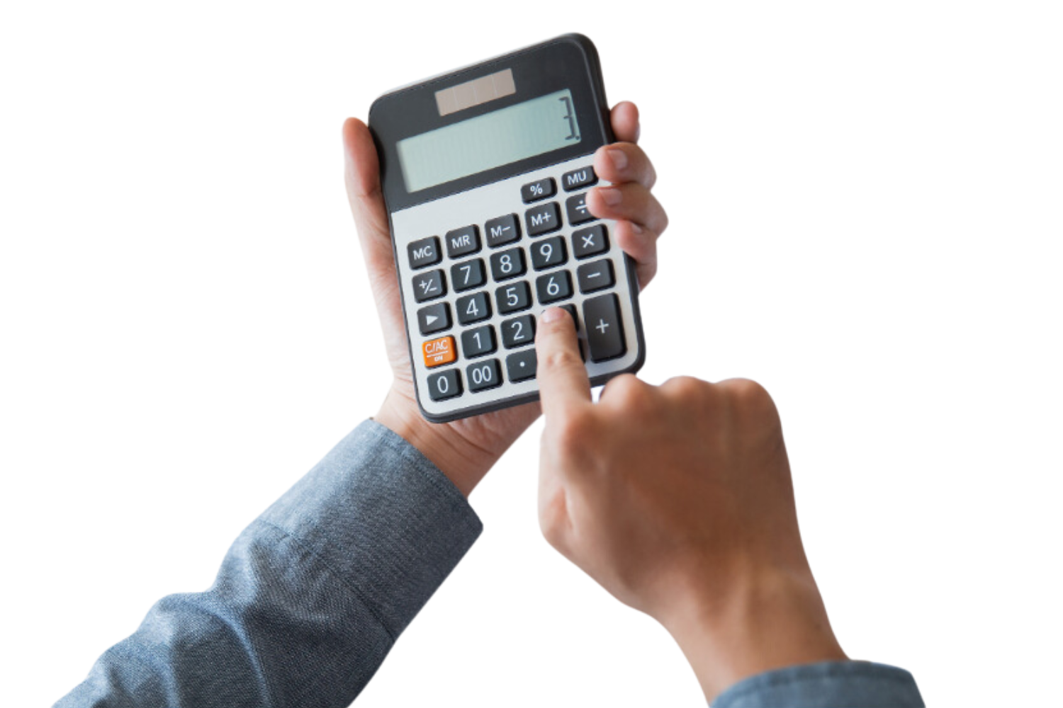 Calculation. Человек с калькулятором. Калькулятор на прозрачном фоне. Мужчина с калькулятором. Палец калькулятор.