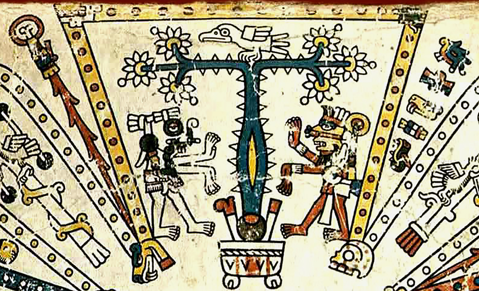 Север. Фрагмент кодекса Фейервари-Майера. Ацтеки. Коллекция World Museum, Ливерпуль.