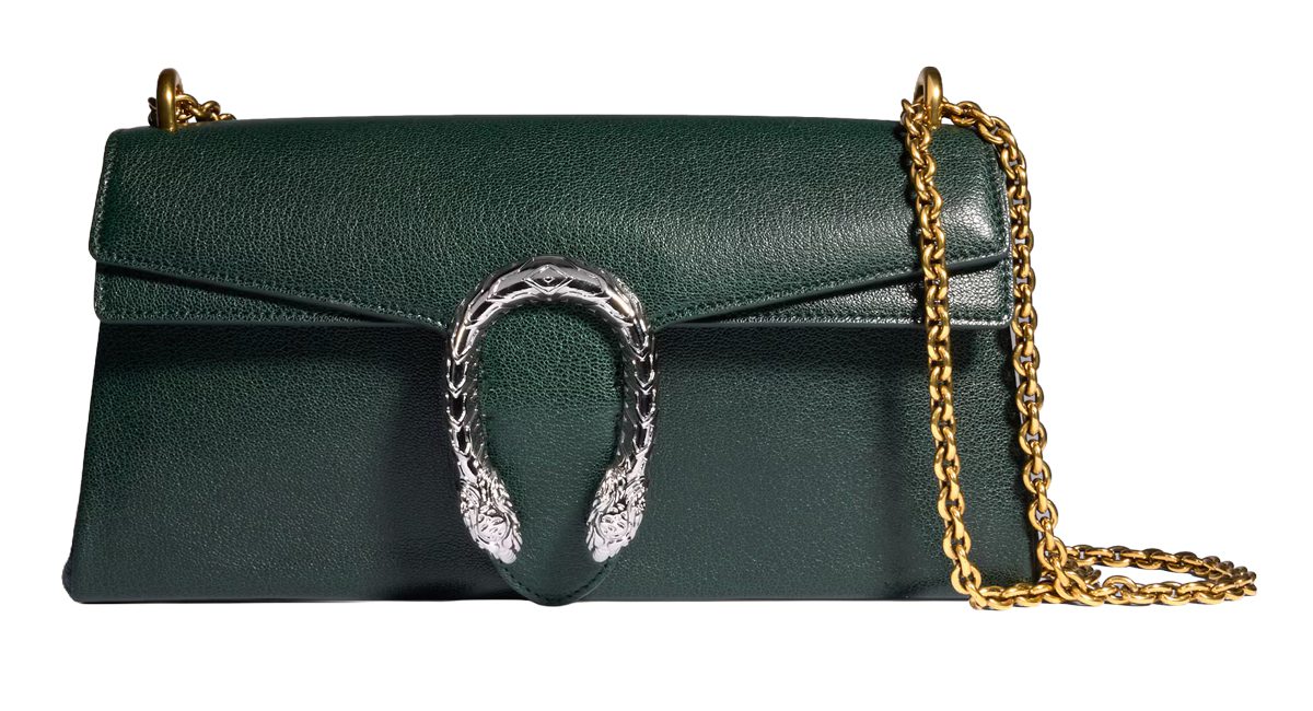 Gucci Dionysus medium shoulder bag in Green leather